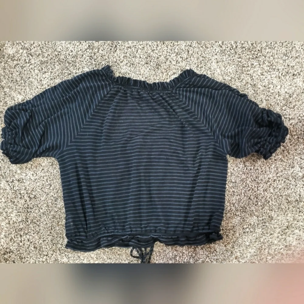 Free People | Dorothy Sweet Heart Peasant Top, Stripped Sheer Blouse